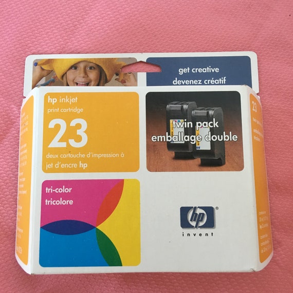 Hewlett Packard Brand 23 Inkjet Print Cartridge Twin Pack for Tri-Color Copies. 2 Cartridges for the Price. Sealed Package.