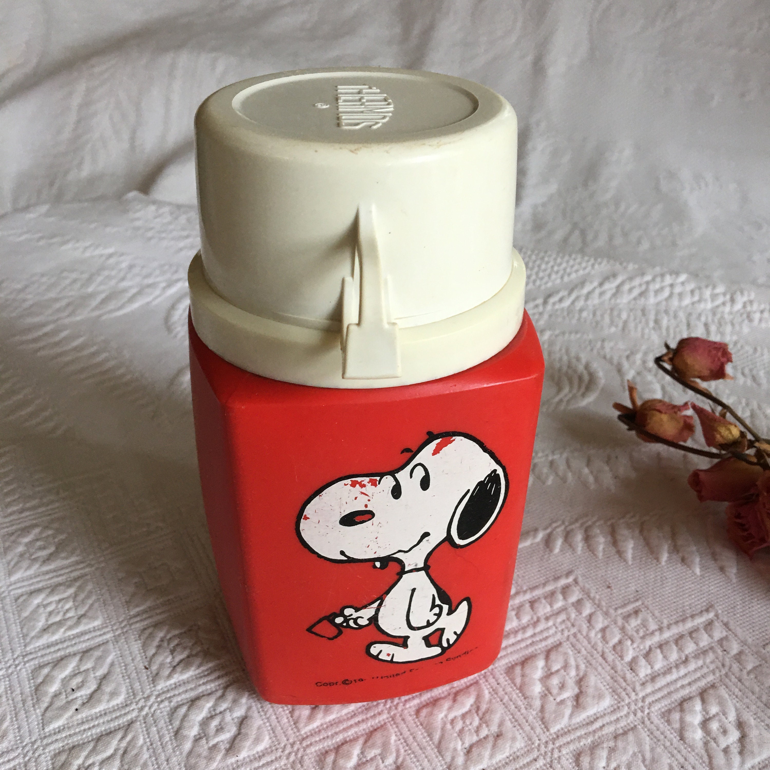 Vintage Metal Peanuts Snoopy Thermos, Snoopy Kids Lunchbox Thermos, 19 –  Funkyhouse Vintage
