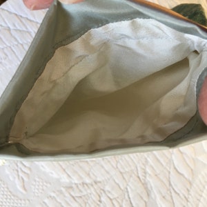 Handmade Cotton and Silk Reticule With Artist Designed Fabric, Green ...