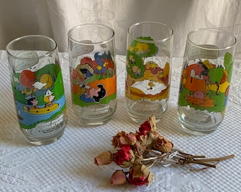Vintage 1968 Camp Snoopy Collection McDonalds Glassware. Choose Your Glass. New Looking , Snoopy, Charlie Brown, Lucy, Linus 16 Ounce.