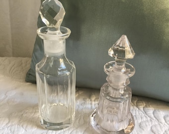 カットガラス製香水瓶（丸型カットストッパー付き）#25244 - Etsy 日本