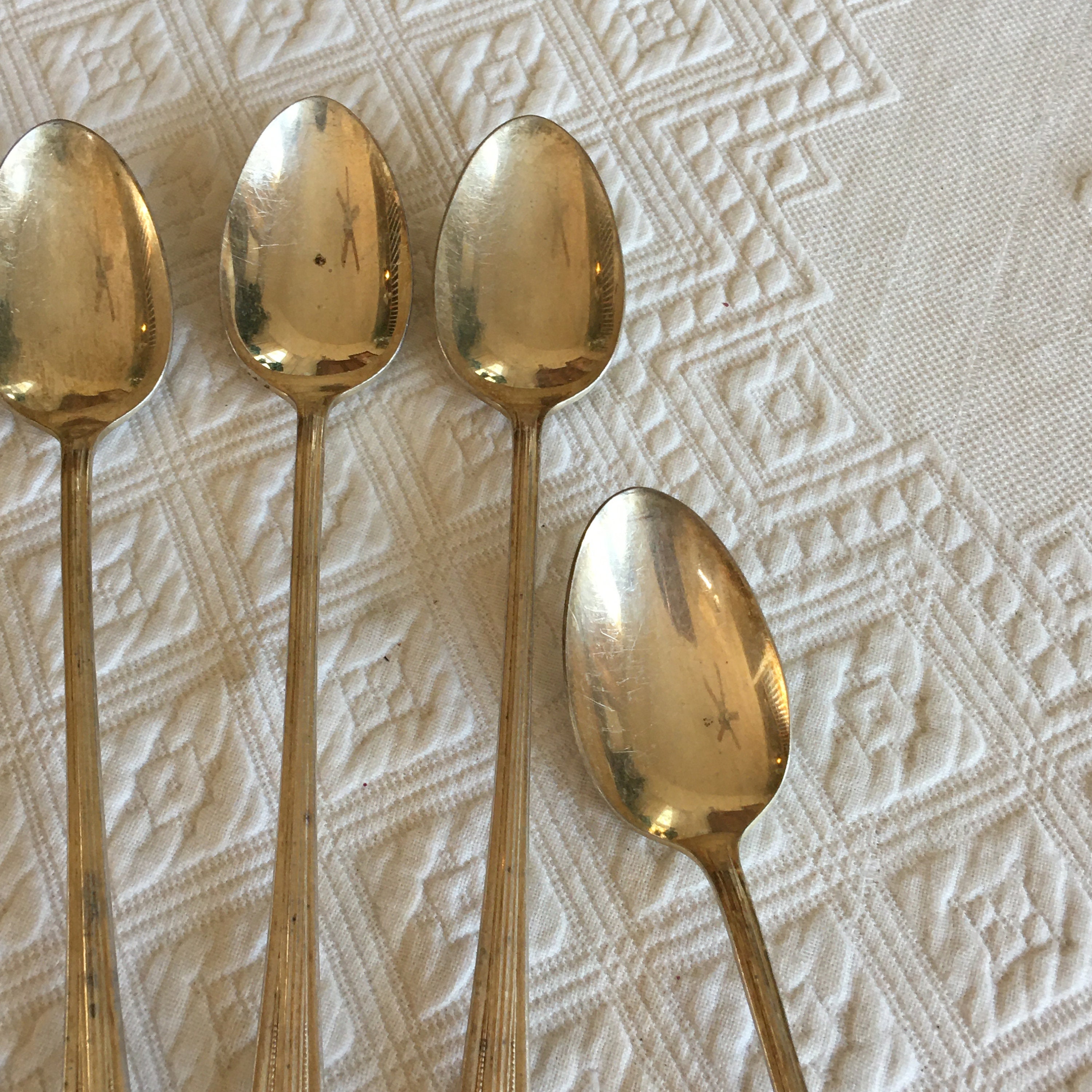 Vintage 6 Iced Tea Spoons. Harmony House Plate AA Marking. Etsy