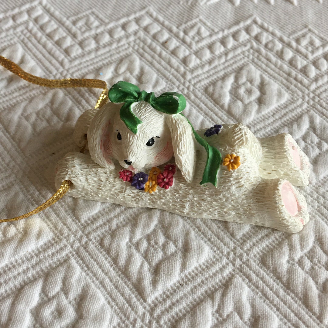 Rabbit on a Ribbon Necklace. Hang for Decoration or Wear as a Necklace ...