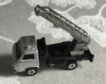Vintage 1970s Tomica #54 Nissan Caball Utility Truck, Made in Japan. Ladder Truck. Diecast Truck Scale 1/68.