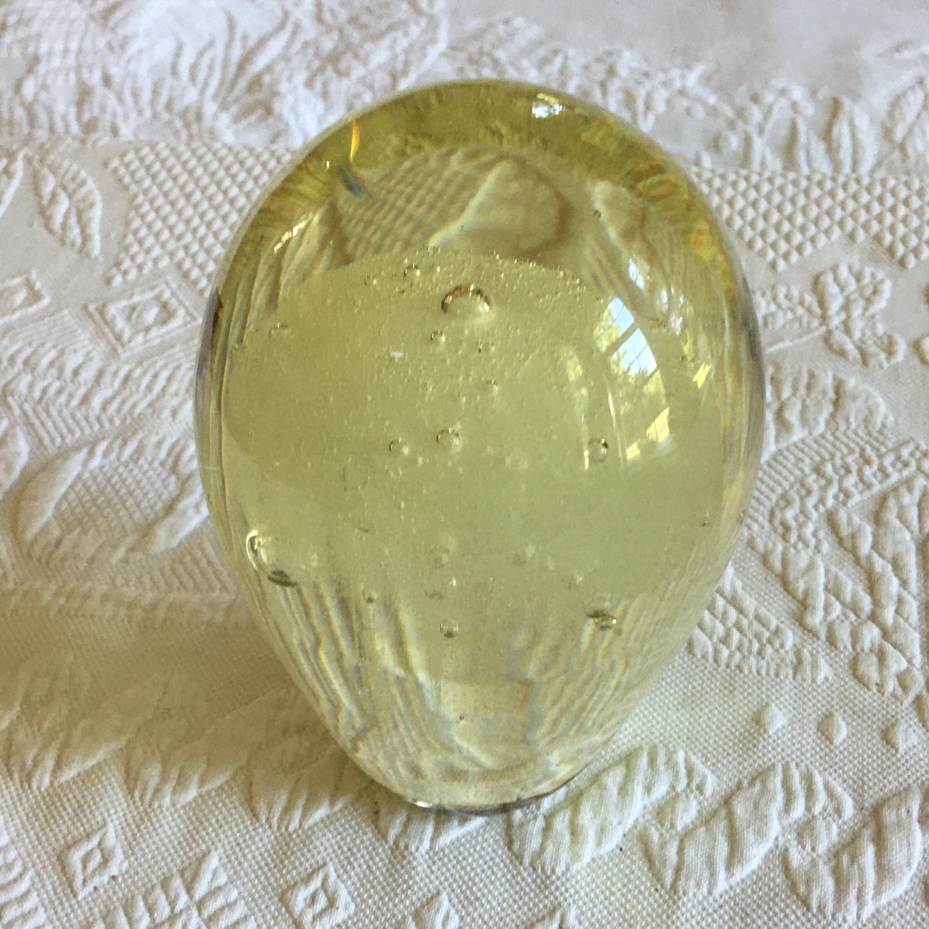 Vintage Paperweight With Jellyfish Type Design Inside. Clear Glass With ...