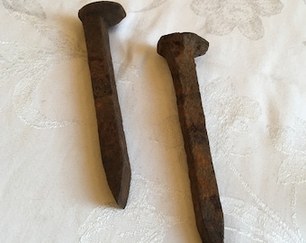 Vintage Iron Railroad Spike. This Listing is For One Railroad Spike. Repurpose for a Wall Hook. Rustic Display.