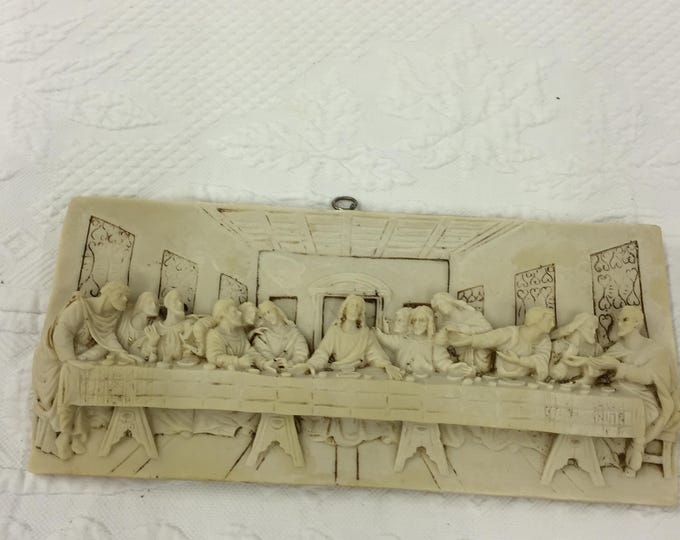 Vintage Religious the Last Supper Wall Plaque. Three Dimensional Molded ...