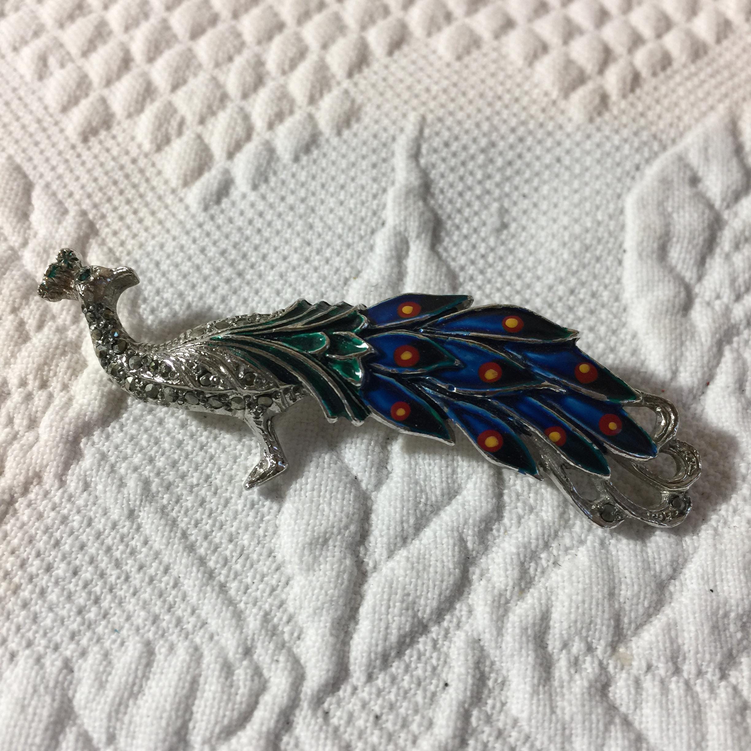 Peacock Brooch Sparkle - Etsy