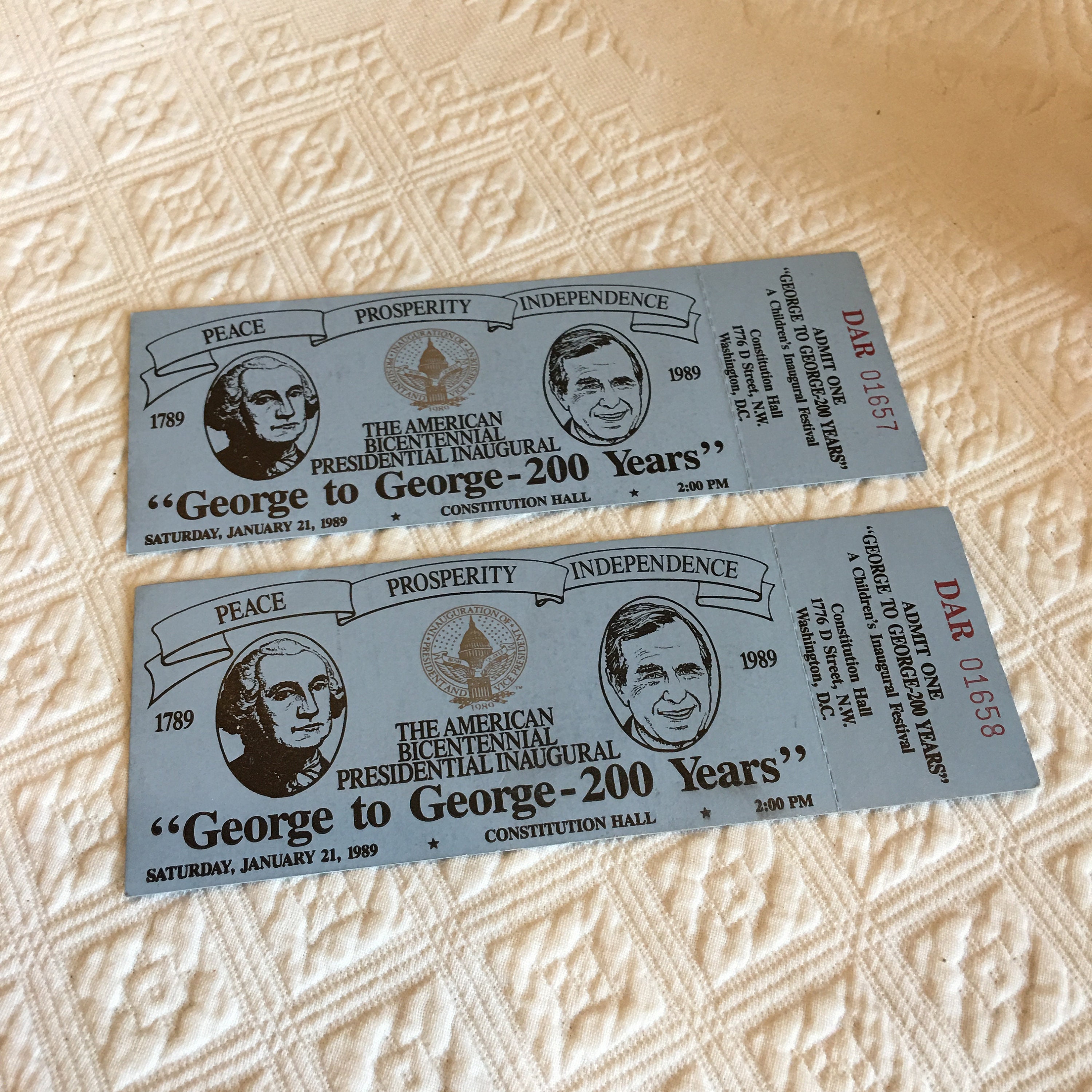 Vintage 17 19 Tickets American Bicentennial Presidential Etsy Australia