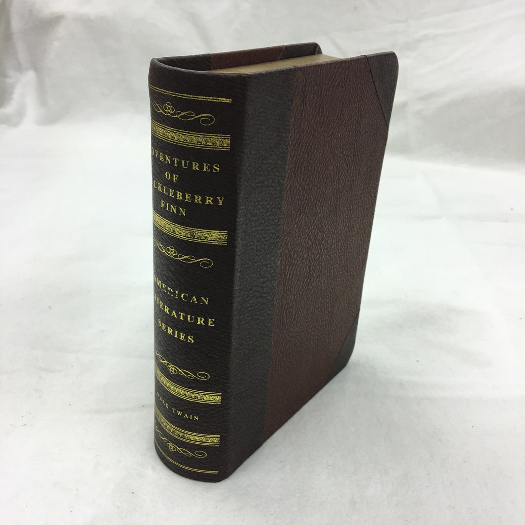 Vintage Book Box for Hidden Storage. Faux Leather Bound Book Box