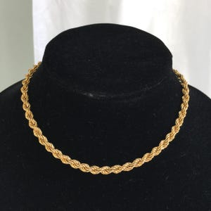 Vintage Gold Tone Twisted Link Chain Chokers and Monet Necklace. Choose Size of Chain and Length of Necklace from Available.