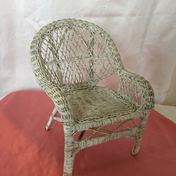 wicker doll chair