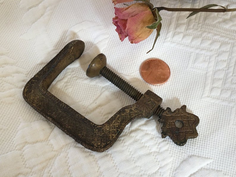 Vintage Decorative Clamp. Aged Gold Decorative Clamp. Quilting Etsy