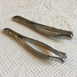 Vintage Dental Extracting Forceps Tool. Choose Name of Maker. Tarno 46 Inside Handle and SMS 150 on Handle or Miltex 150 Stainless Germany.