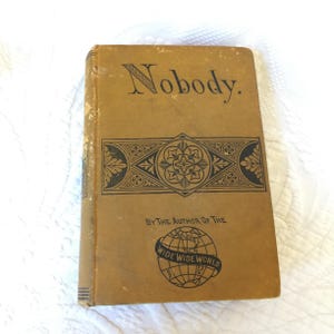 アンティーク 1883 Nobody、著者「The Wide Wide World」、著者ロバート カーター著。695 ページ。ロバート カーター アンド ブラザーズ、ニューヨーク。