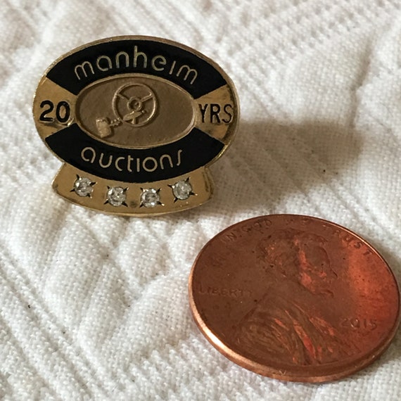 Vintage Manheim Auctions 20 Years Pin. 4 Diamond … - image 2