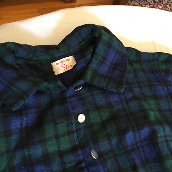 Vintage 1962 Shirtmaster by Siro Wool Green and B… - image 7