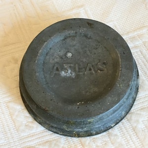 Vintage Ball Jars Zinc Screw On Lid With Milk Glass Insert Seal. Ball Canning Jar Lid. Choose Jar Lid.