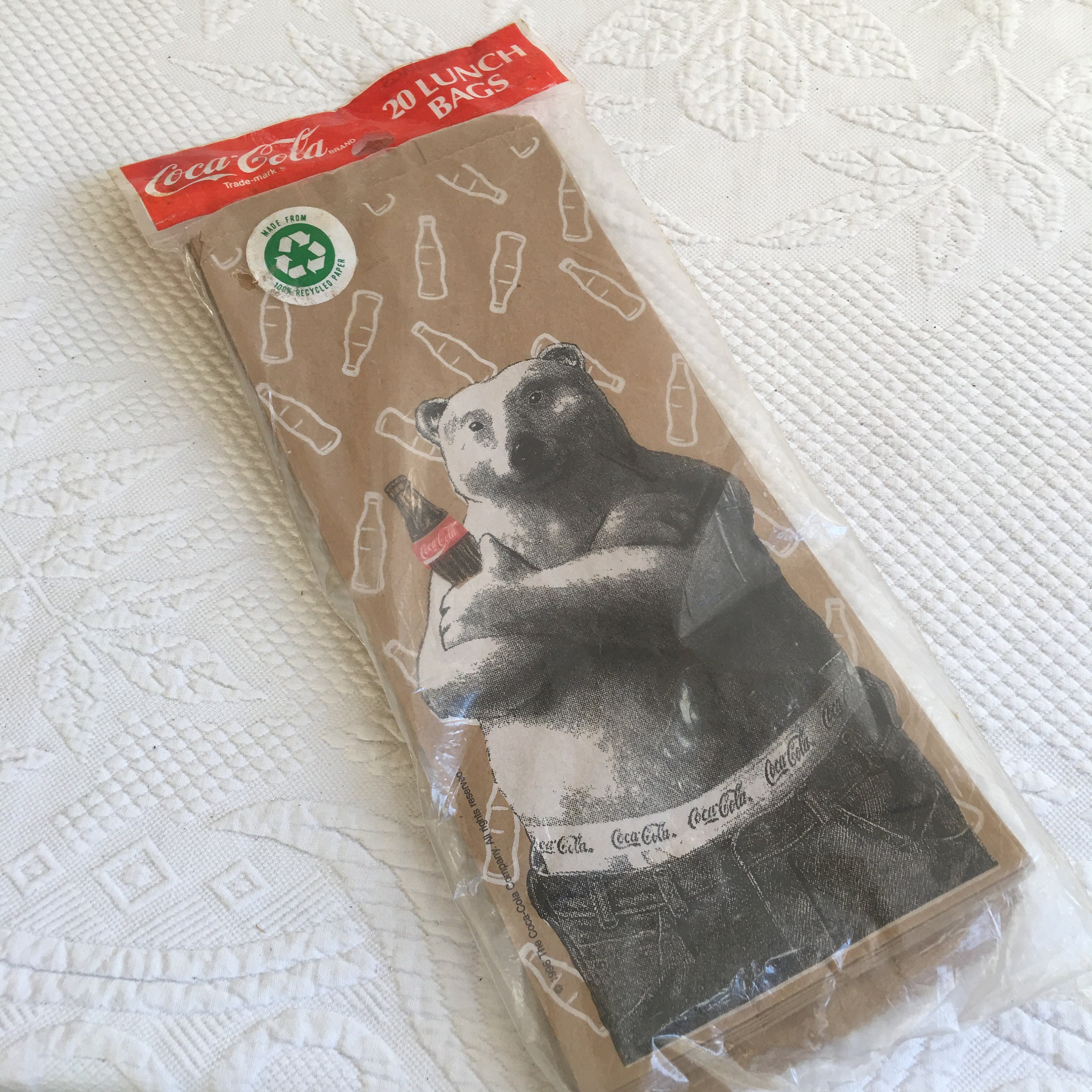 Vintage 1996 Coca-Cola Polar Bear Backpack New With Tags VINTAGE 1996 20 new -Coca-Cola Lunch Bags/ Sacks -Polar Bear  main image 2