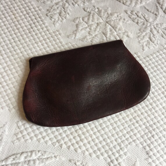 Vintage Leather Pouch. Snap Closure. Handy Coin o… - image 4