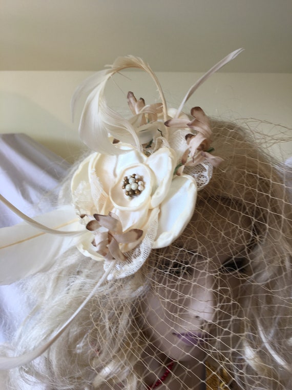 Beautiful vintage fascinator Cizoe Fascinator Hats for Women 20s 50s Vintage Pillbox Hat  main image 3