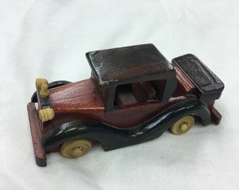 Vintage Red or Green Wooden Truck. Pier One Wooden Truck. Choose Red & Black Truck or Green Pick Up Truck. Play with or Display.