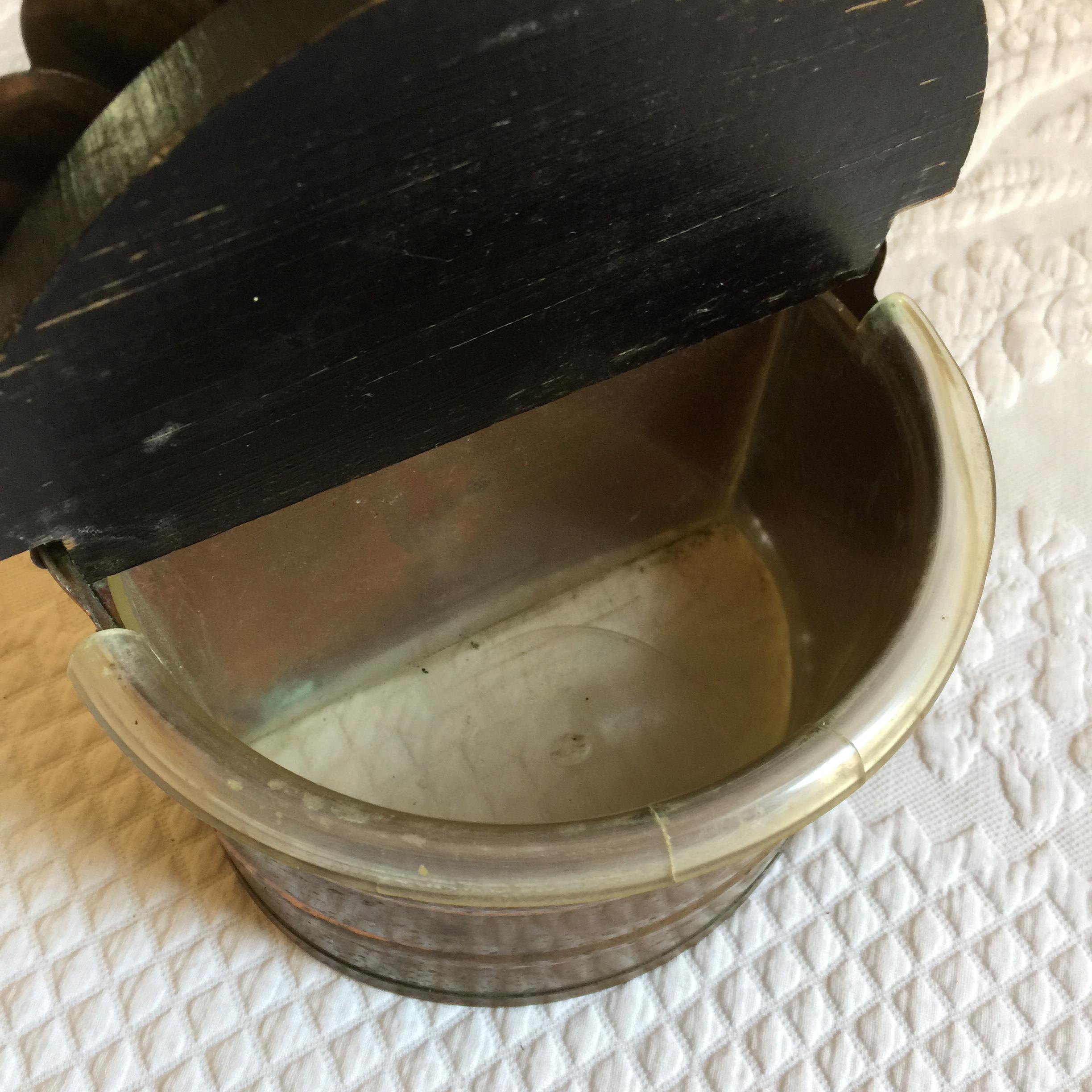 Vintage Copper and Wood Wall Box for Kitchen. Plastic Liner Inside ...