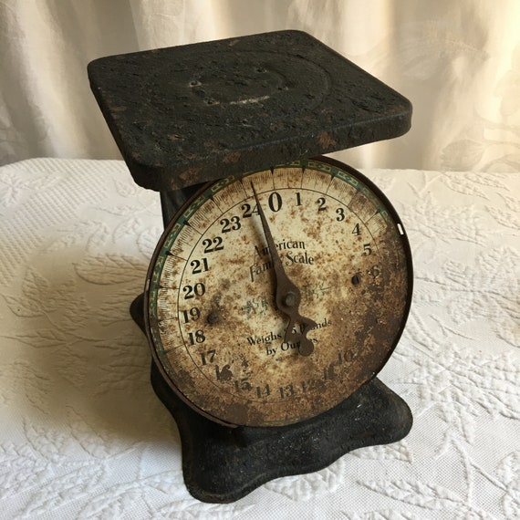 Antique American Family Scale. Primitive and Rustic Kitchen