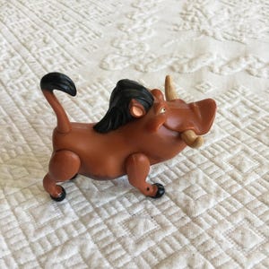 Vintage Warthog Figurine of Pumbaa. Moveable Legs and Tail. Figurine from Movie. Pumbaa the Warthog.