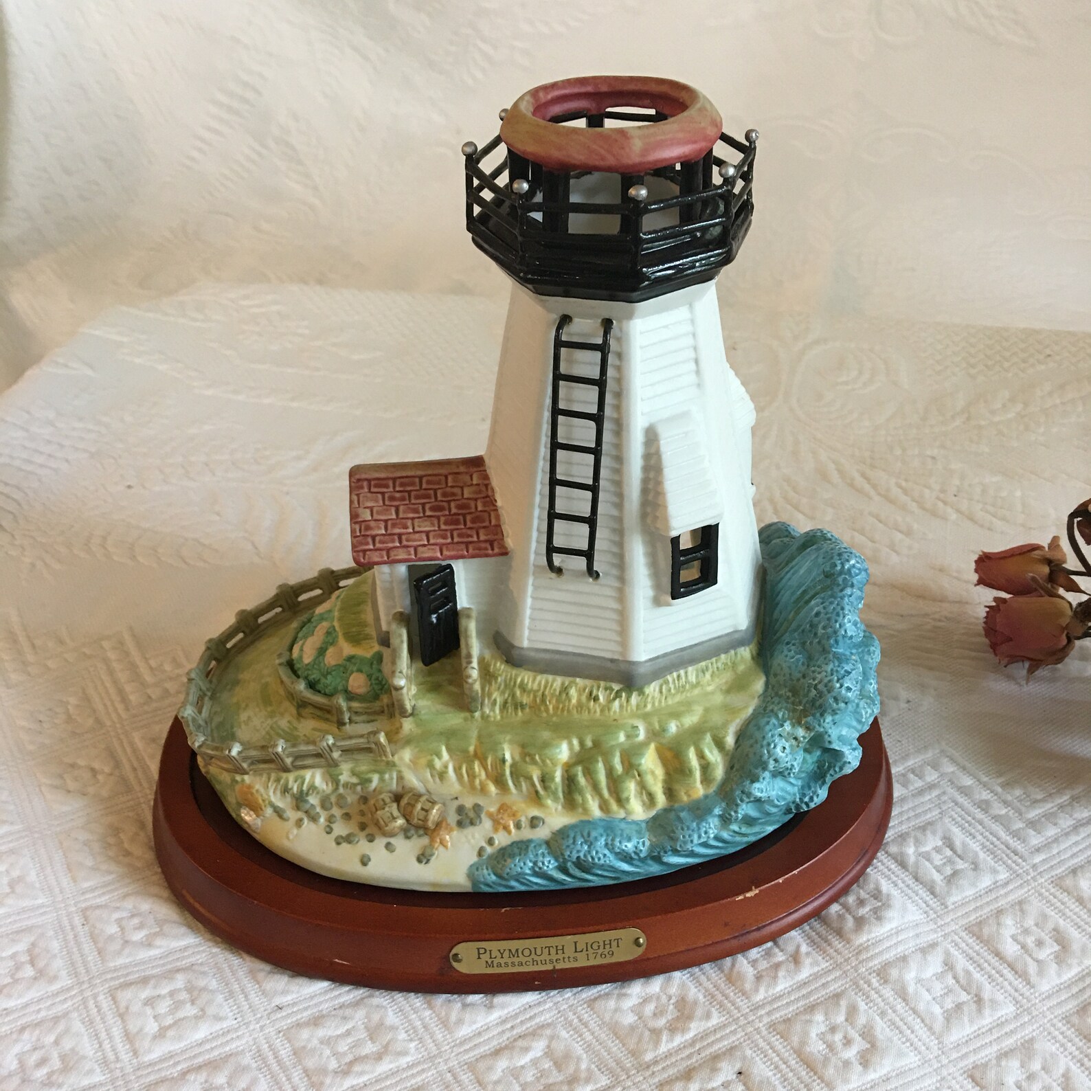 Vintage Plymouth Light Lighthouse Candle Holder by Partylite. Etsy