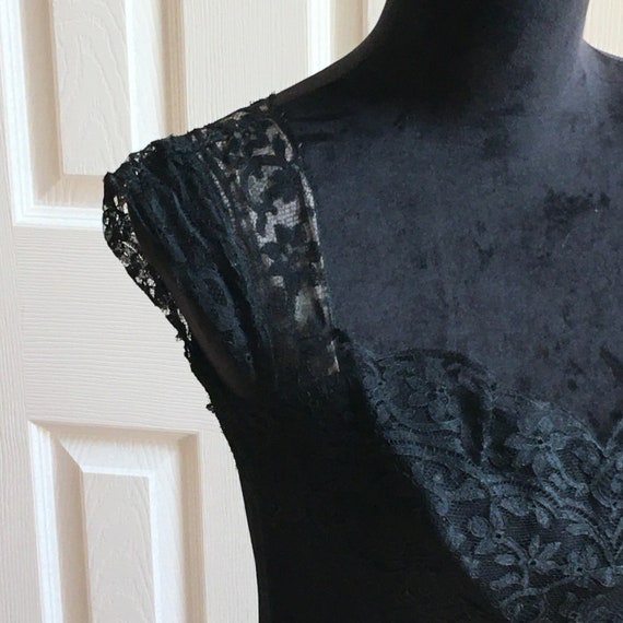 Vintage Philip Hulitar Black Dress. Black Crepe, … - image 6