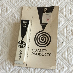 Vintage Scripto Inc. 11 Black Leads for Mechanical Pencils using .036&quot; Dia. Lead 2 3/4&quot; Long. HB (Med. Soft) Thin Lead by Scripto, Inc.