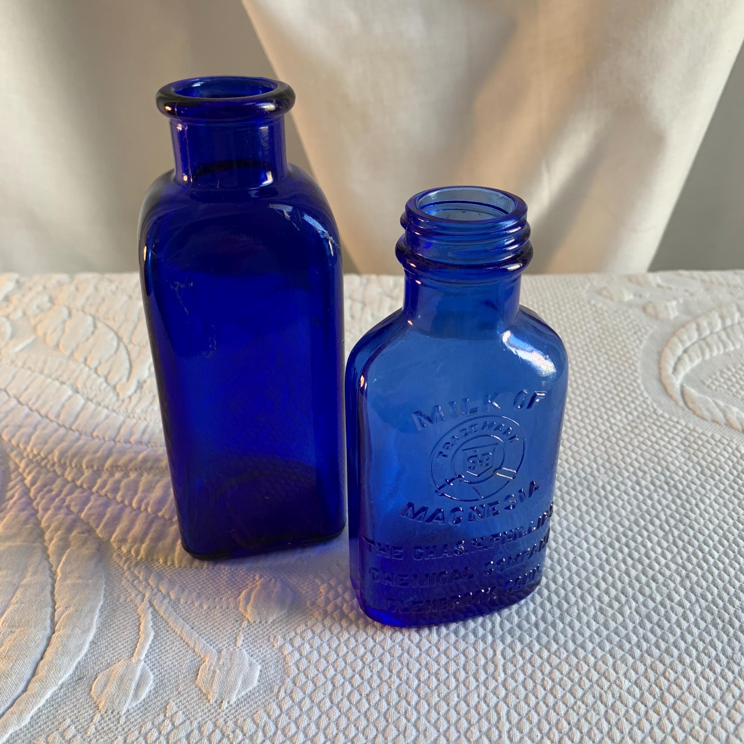Blue Cobalt Vintage Medicine Bottles - Etsy - Page 5