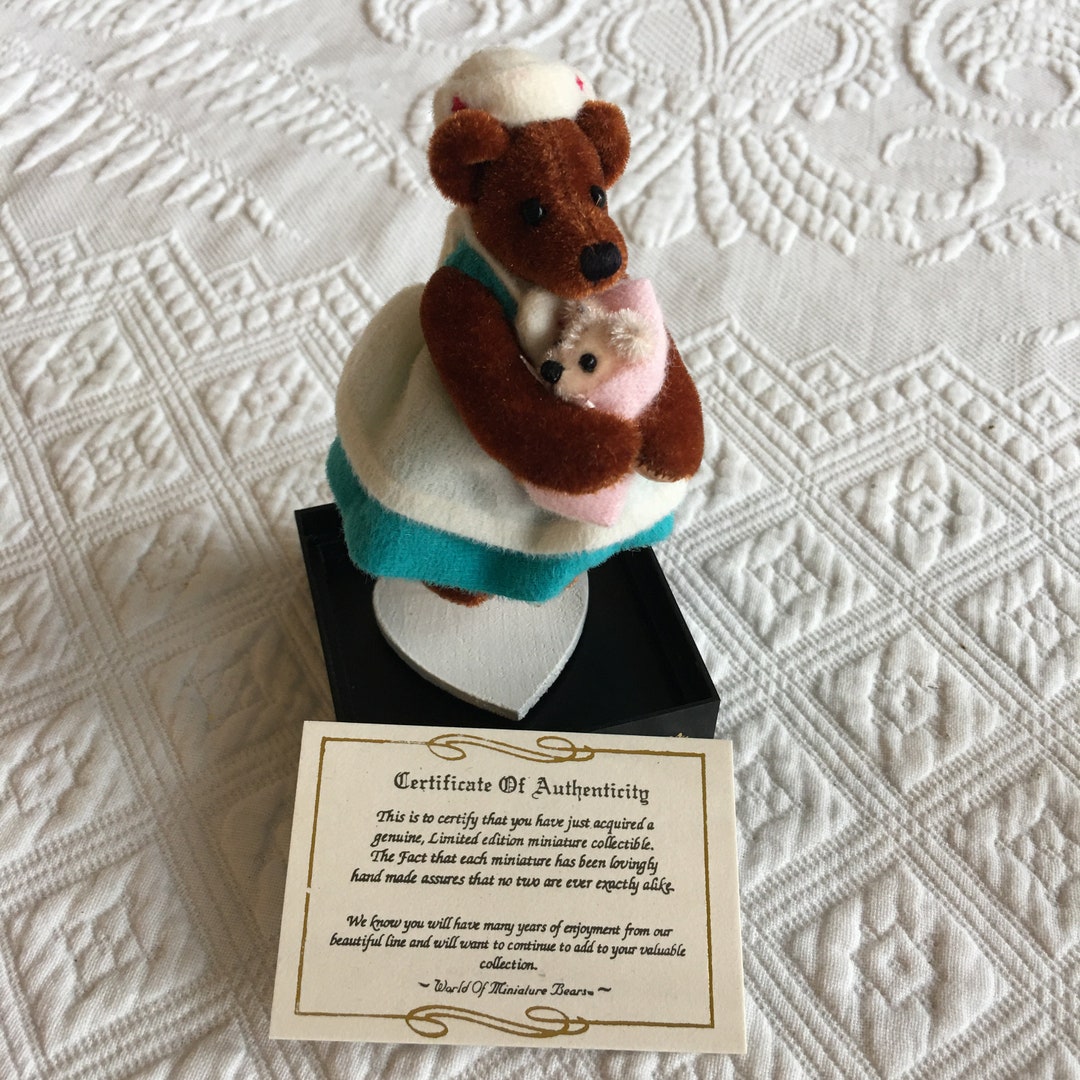 Vintage Nurse and Baby Mini Teddy Bears. Designed by Sherri - Etsy