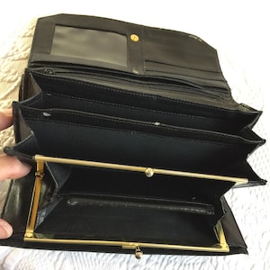 ★LONG WALLET −VINTAGE KING− BLACK/YELLOW Ladies Vintage Black Wallets - Etsy
