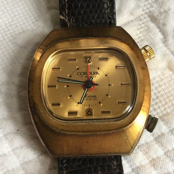 Vintage Cordura 17 Jewels, Water Resistant, Brass… - image 2