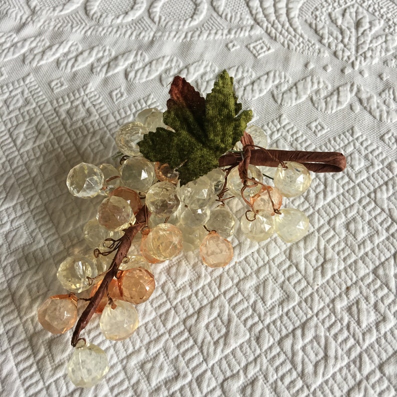 Vintage Lucite Faceted Bead Grape Clusters. Listing is for One Etsy