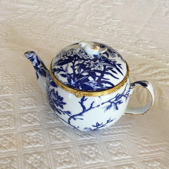 Vintage Teapot Trinket Box. Porcelain Antique Reflections by Etsy