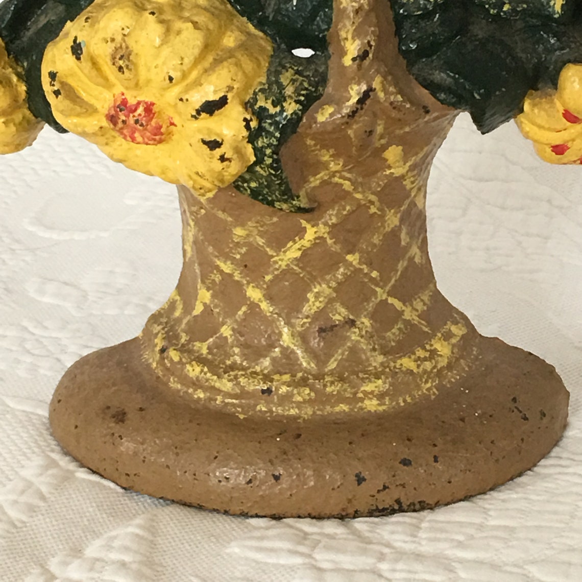 Antique Flower Basket Doorstop Cast Iron. Beautiful Antique Etsy UK