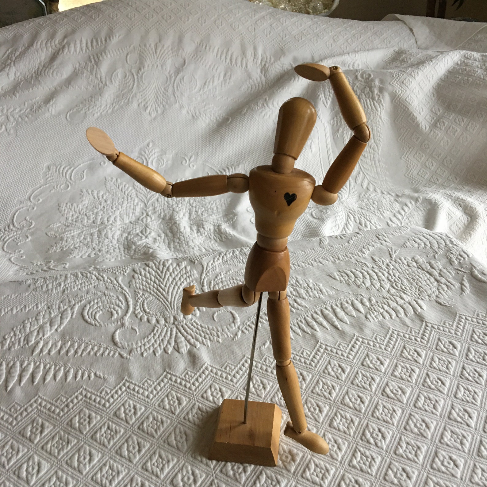 Vintage Wooden Mannequin. Wood Posable Figurine for Art or Etsy