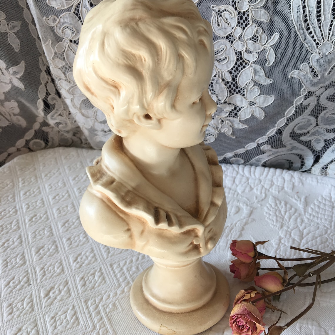 Vintage Plaster Figurine of Young Boy. Sculpture of Boy in Etsy