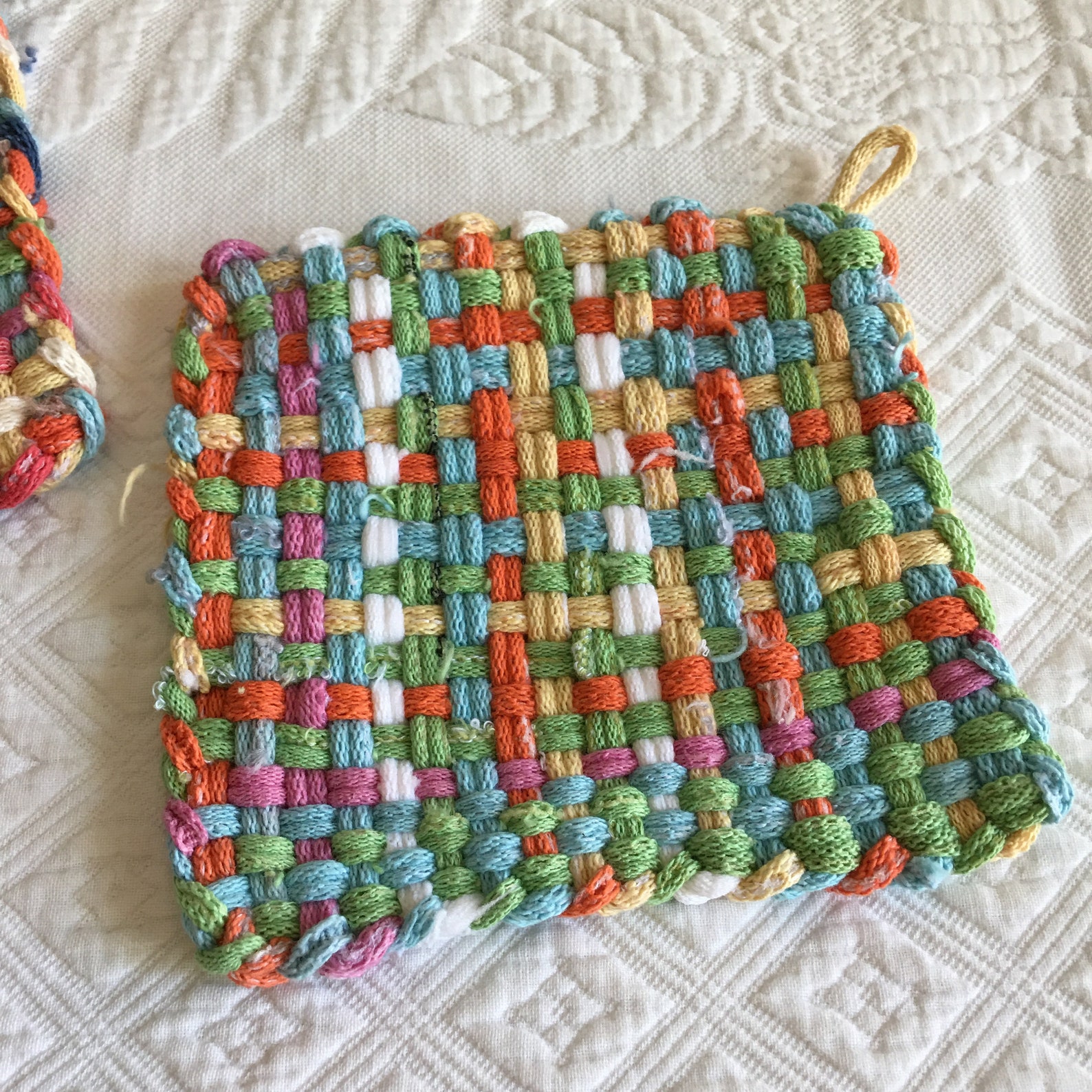 Vintage 5 Pot Holders From 1960s Pot Holder Maker Loom Frame. Etsy