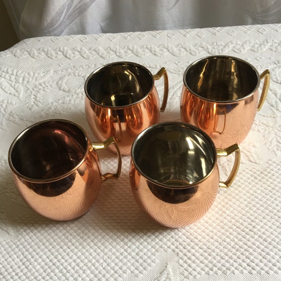 Vintage 4 O.D.I. Copper Mugs, Smooth Finish or 1 Moscow Mule