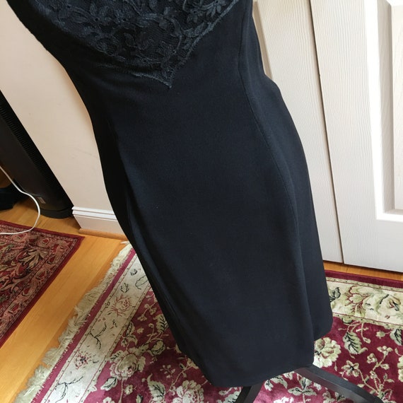 Vintage Philip Hulitar Black Dress. Black Crepe, … - image 9