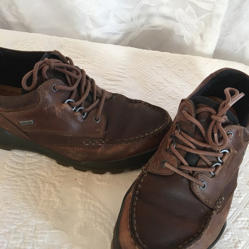 Breathable Bison Color. Comfort System Foam Size 46 Gore-Tex ecco Shoes Great Stylish ecco Work Shoes for the Man Moisture Absorbent