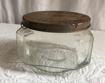 アンティークピクルスジャーヴィンテージシルバートング付