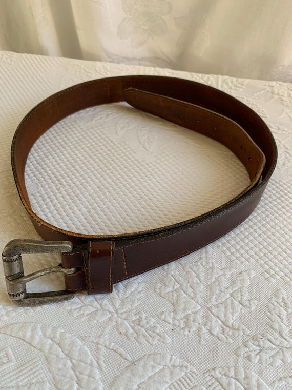Vintage 42 Oil Tanned Leather Mens Rugged Belt 2705. 1 1/2  display picture 1