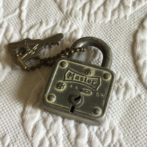 Vintage Master Lock and Key. Choose Size of Lock From Three Sizes ...