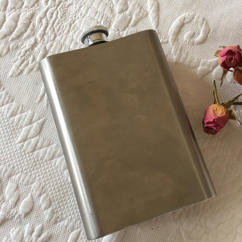Vintage Stainless Steel Flask 18/8 8oz Metal Flask. Smells Etsy