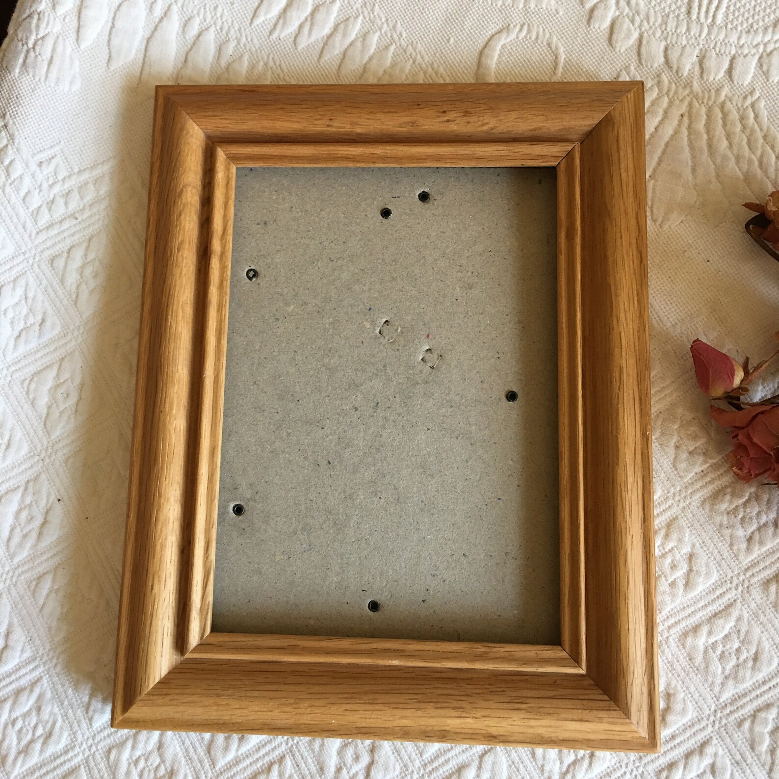 Vintage Natural Oak Picture Frame. No Glass in Frame. Table Etsy